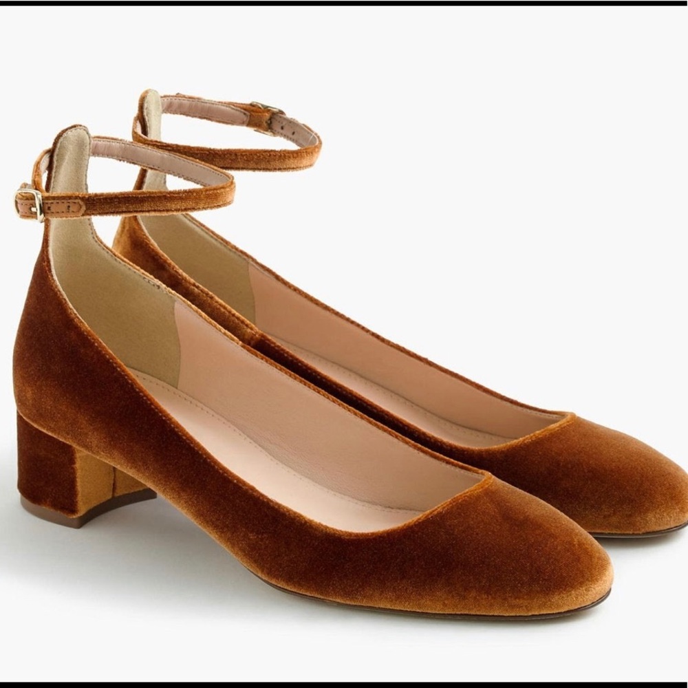 J.crew velvet Mary Janes